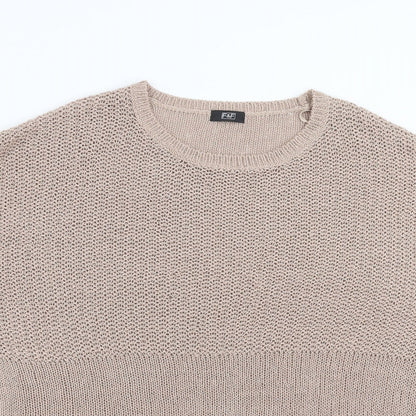 Fairway & Greene Womens Beige  Knit Pullover Jumper Size 16