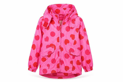 Sweet Millie Girls Pink Polka Dot  Rain Coat Jacket Size 4 Years