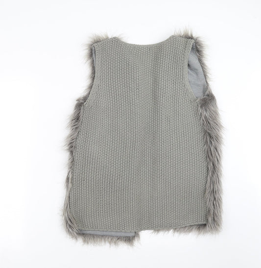 Primark Womens Grey  Knit Gilet Jacket Size S