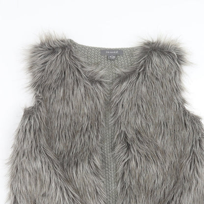 Primark Womens Grey  Knit Gilet Jacket Size S