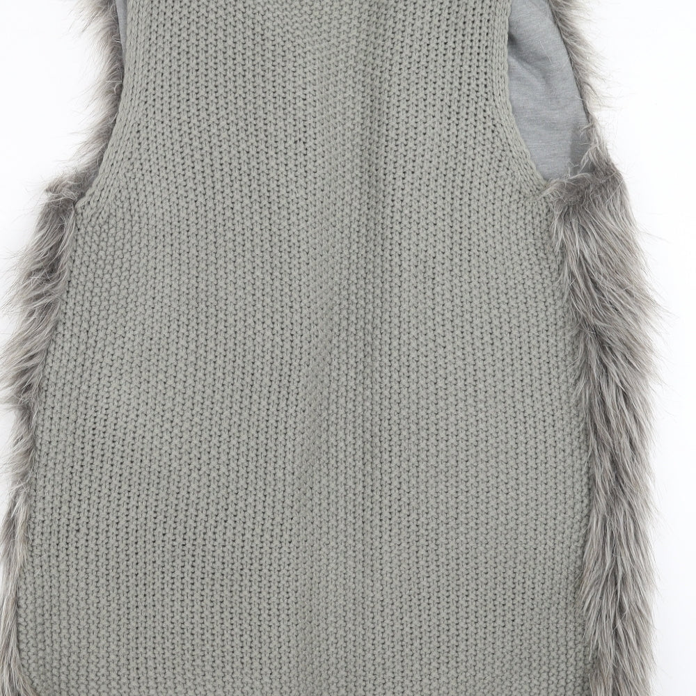 Primark Womens Grey  Knit Gilet Jacket Size S