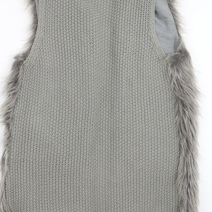 Primark Womens Grey  Knit Gilet Jacket Size S