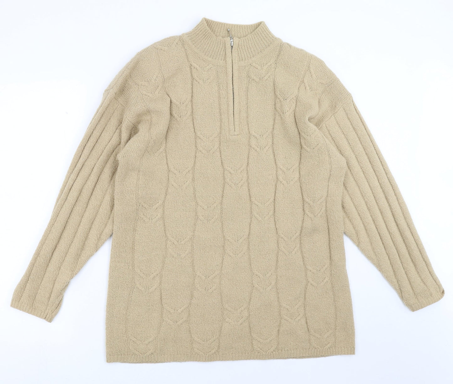 Womens UK Size XL FABRIZIO Beige Pullover Jumper