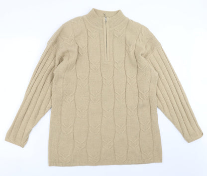 Womens UK Size XL FABRIZIO Beige Pullover Jumper