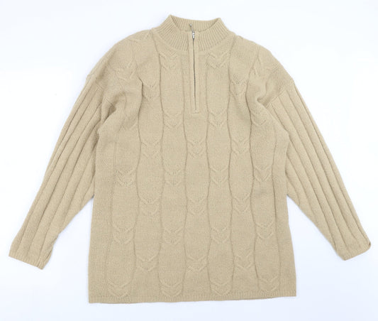 Womens UK Size XL FABRIZIO Beige Pullover Jumper