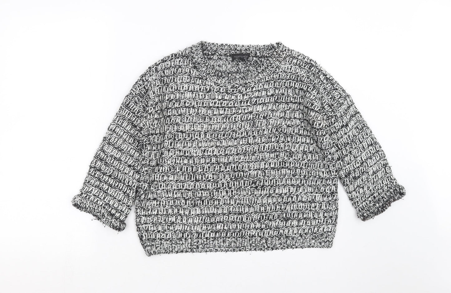 Womens UK Size 8 Topshop Black Pullover Jumper