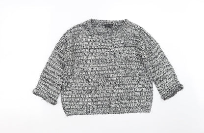 Womens UK Size 8 Topshop Black Pullover Jumper