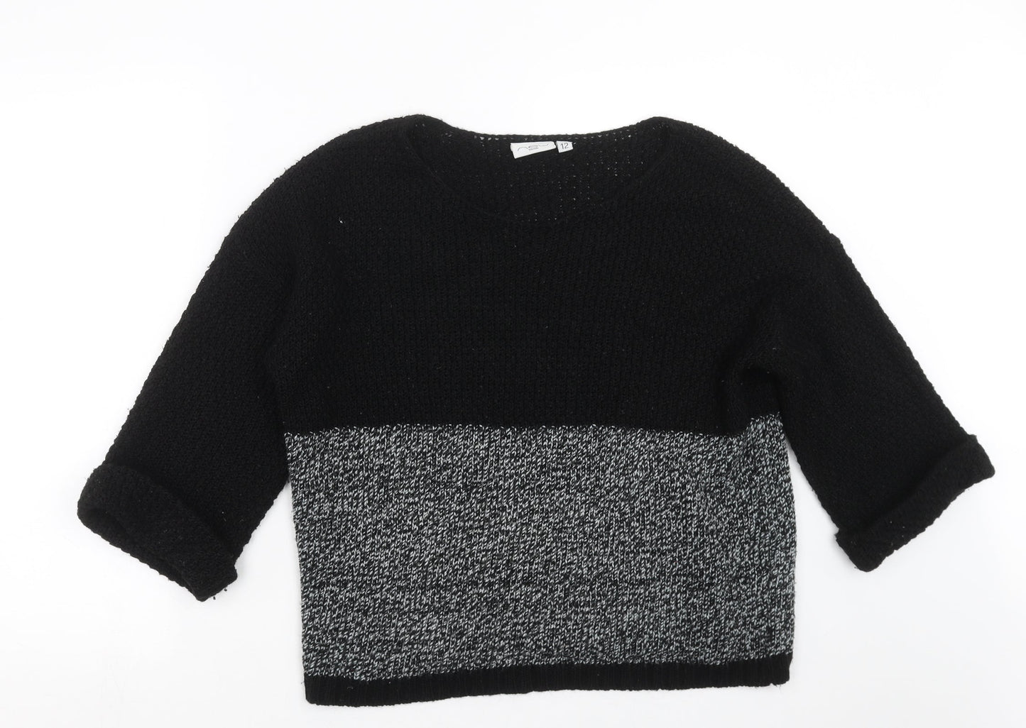 Womens UK Size 12 New Look Black Pullover Jumper
