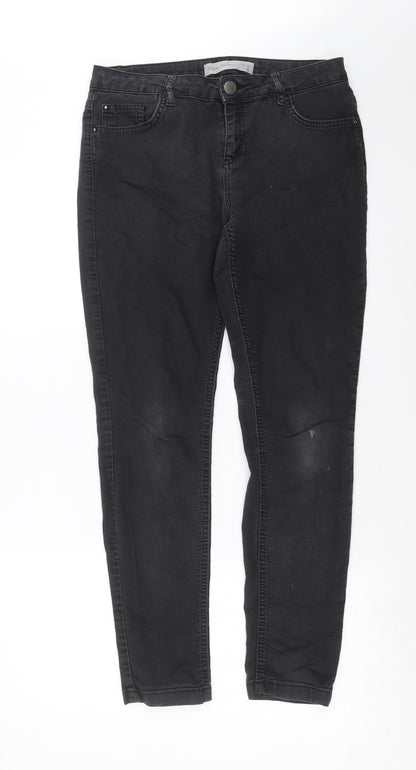 New Look Womens Grey  Denim Skinny Jeans Size 14 L29 in