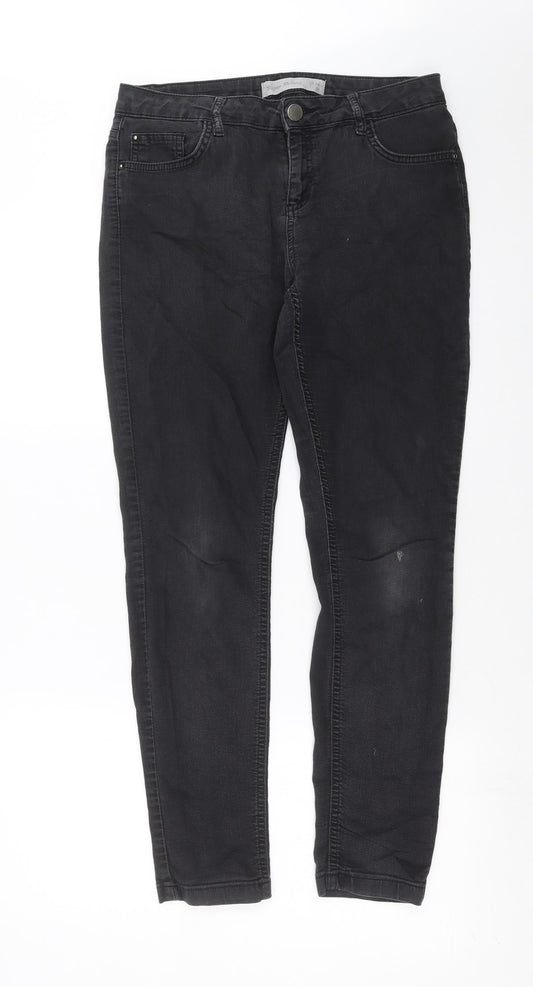 New Look Womens Grey  Denim Skinny Jeans Size 14 L29 in