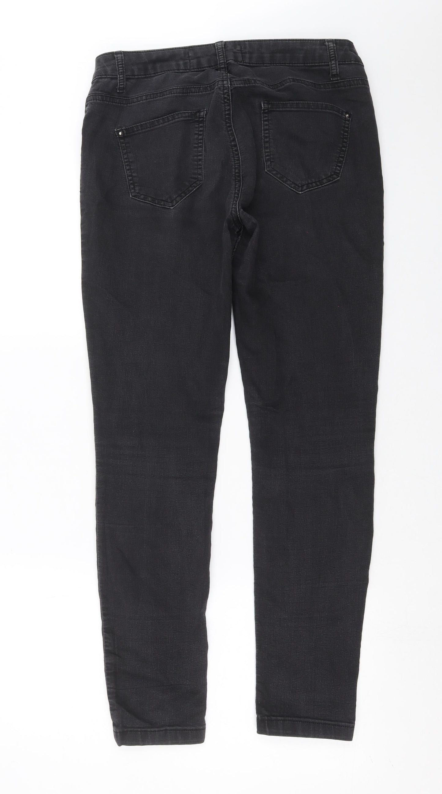 New Look Womens Grey  Denim Skinny Jeans Size 14 L29 in