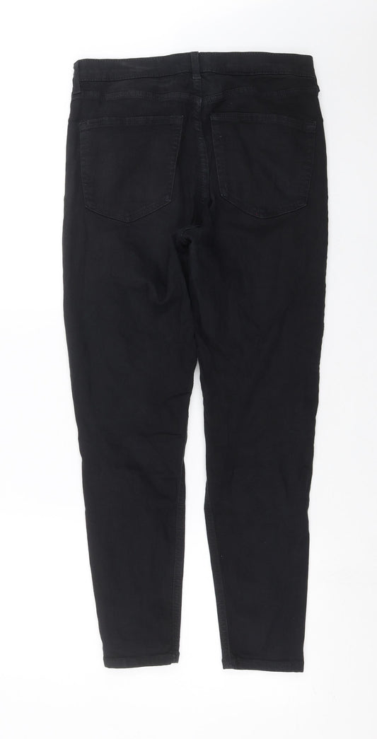 Topshop Womens Black  Denim Skinny Jeans Size 30 in L27 in