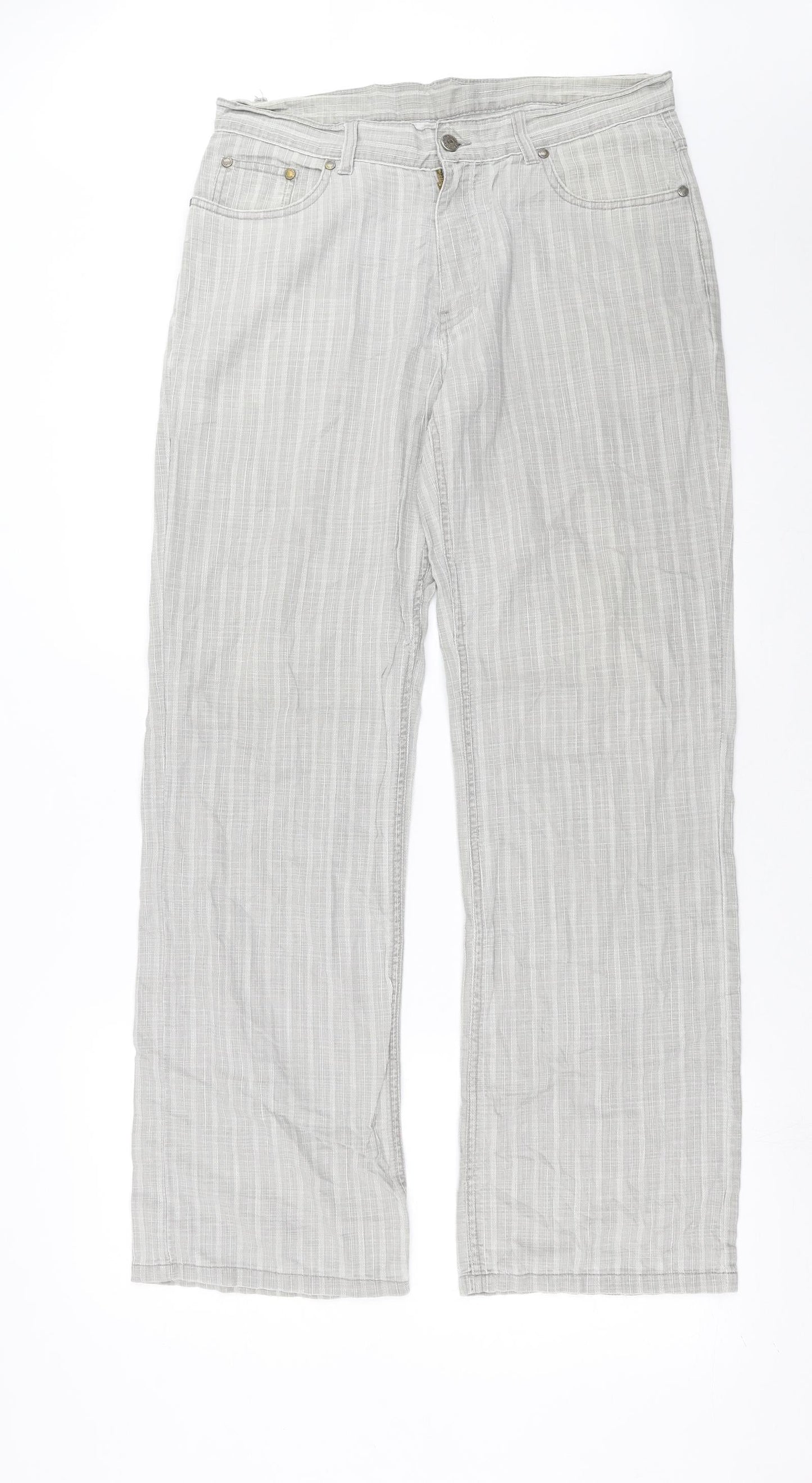 Womens UK Size 34 in Preworn Regular Fit  Grey Trousers