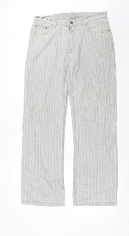 Womens UK Size 34 in Preworn Regular Fit  Grey Trousers