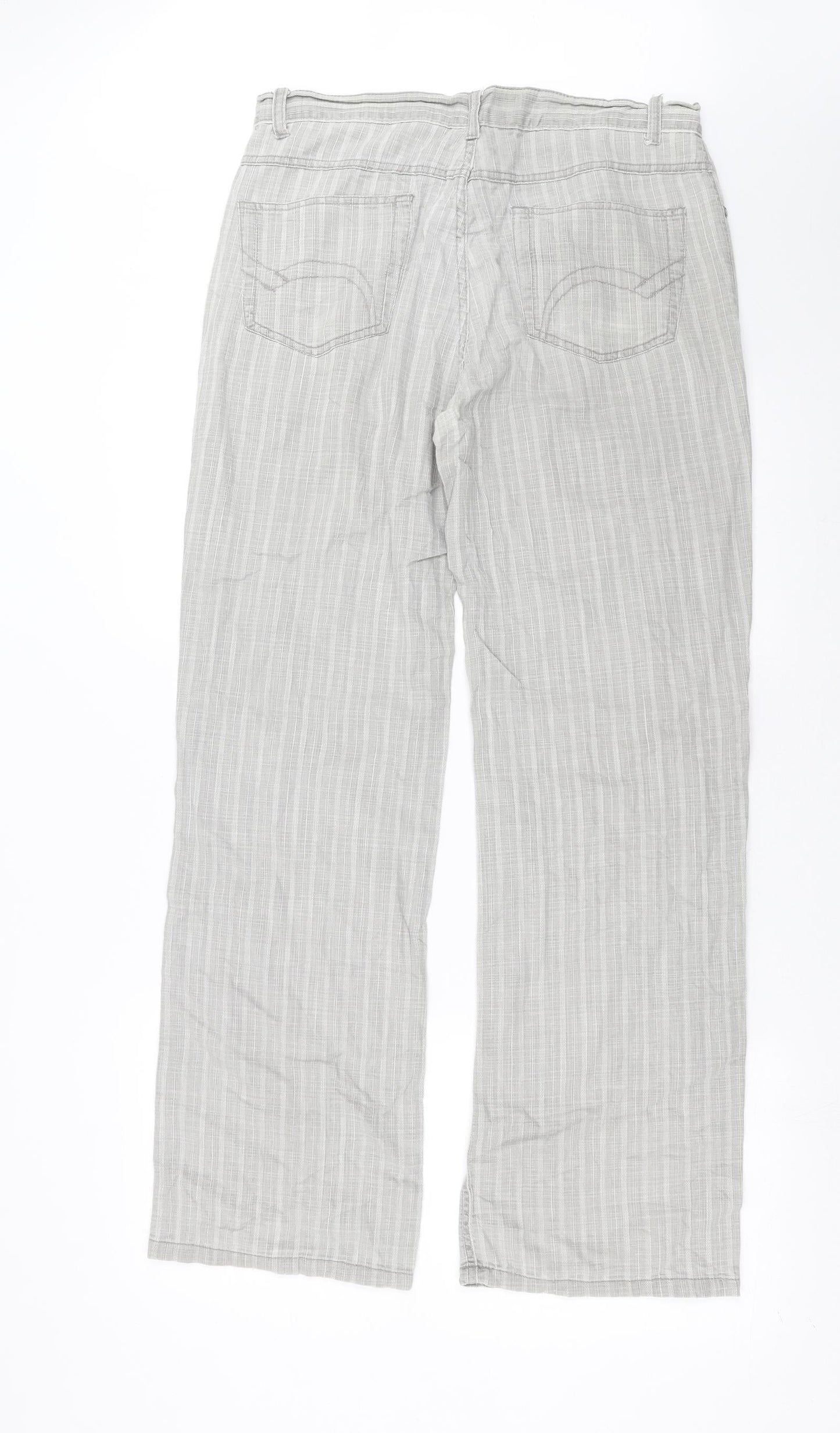Womens UK Size 34 in Preworn Regular Fit  Grey Trousers