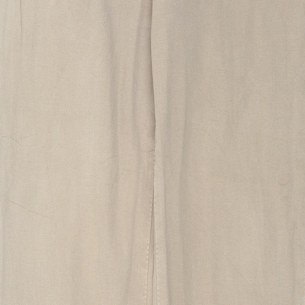 Womens UK Size 8 Preworn Regular Fit  Beige Trousers