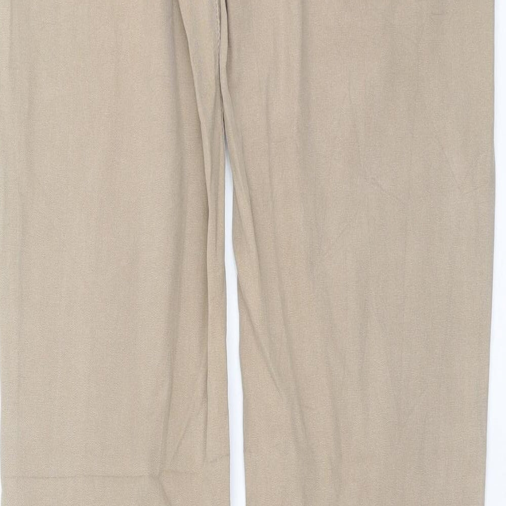Womens UK Size 8 Preworn Regular Fit  Beige Trousers
