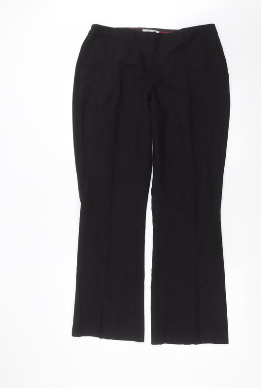 Nutmeg Womens Black   Trousers  Size 14 L30 in