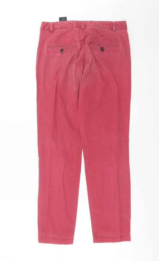 Womens UK Size 8 H&M Regular Fit Chino Pink Trousers