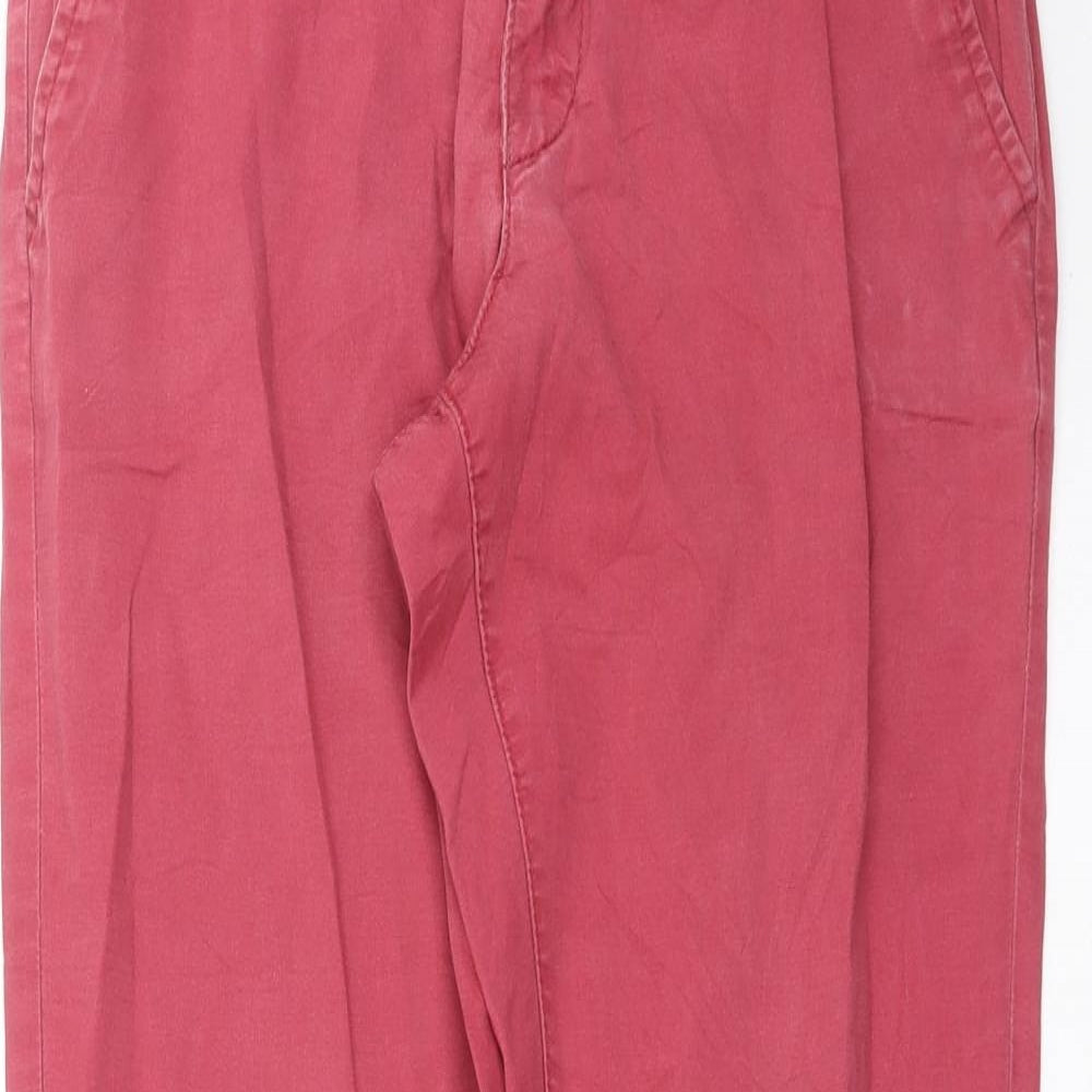 Womens UK Size 8 H&M Regular Fit Chino Pink Trousers
