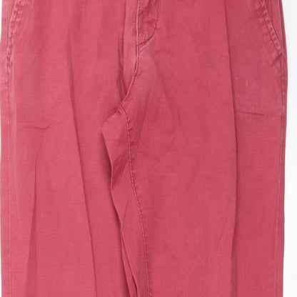 Womens UK Size 8 H&M Regular Fit Chino Pink Trousers