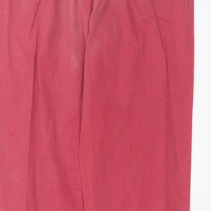 Womens UK Size 8 H&M Regular Fit Chino Pink Trousers