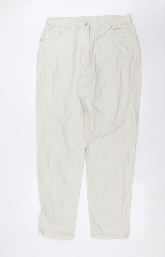 Womens UK Size 20 John Boner Regular Fit Straight Beige Jeans