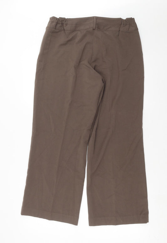 Womens UK Size 14 Wardrobe Regular Fit  Brown Trousers