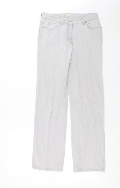 Christian Berg Womens Grey  Denim Straight Jeans Size 12 L28 in