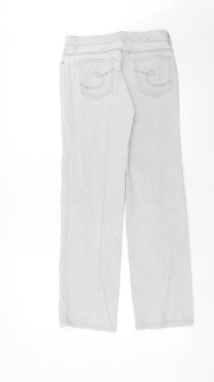 Christian Berg Womens Grey  Denim Straight Jeans Size 12 L28 in