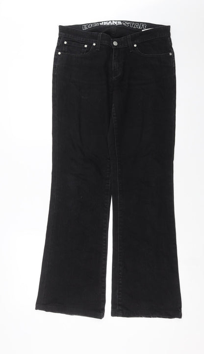 Womens UK Size 32 in BIG STAR Regular Fit Straight Black Jeans