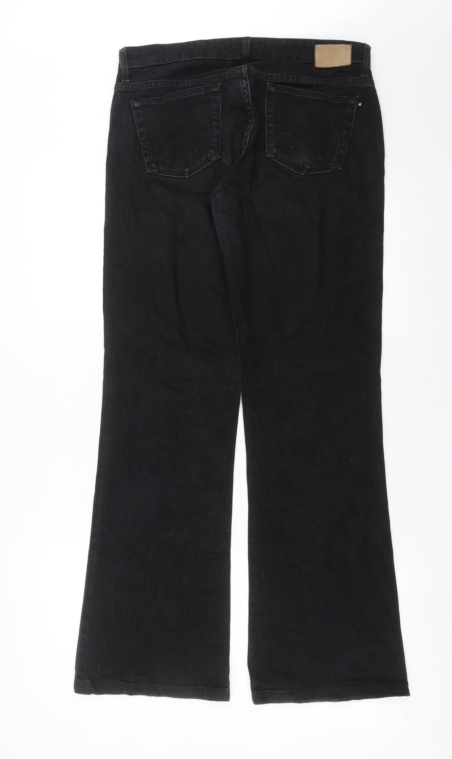 Womens UK Size 32 in BIG STAR Regular Fit Straight Black Jeans