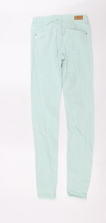 Zara Womens Green  Denim Skinny Jeans Size 8 L31 in