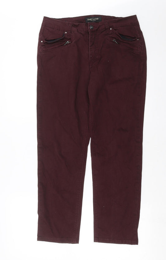 Marc Lauge Womens Purple   Straight Jeans Size 14 L26 in