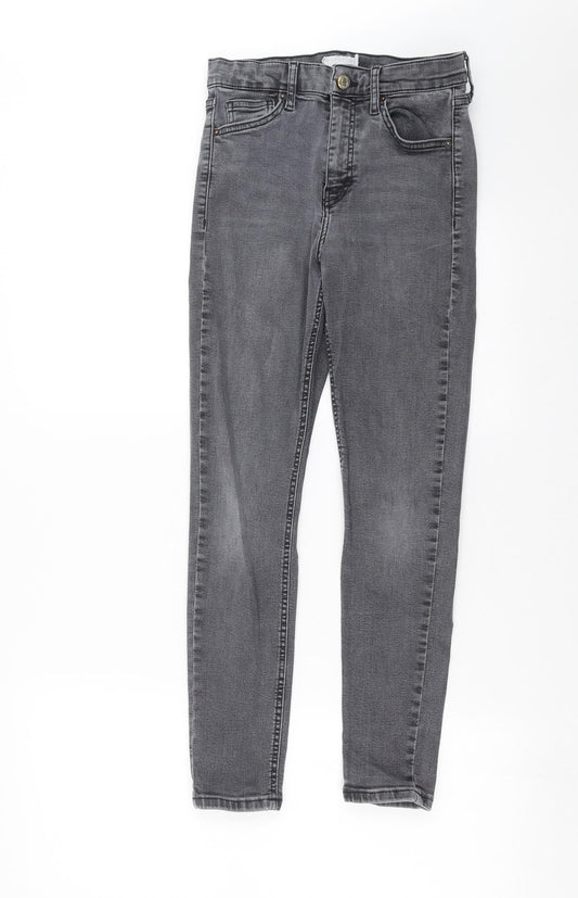 Topshop Womens Grey  Denim Skinny Jeans Size 26 in L25 in
