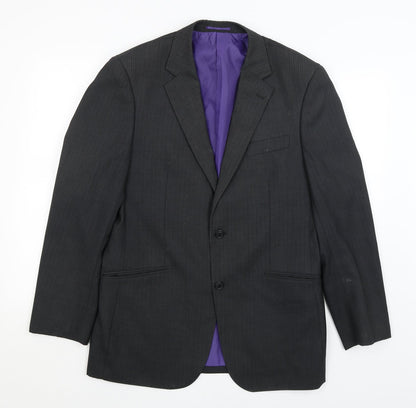 Mens UK Size L Milan Collection Regular Black Suit Jacket