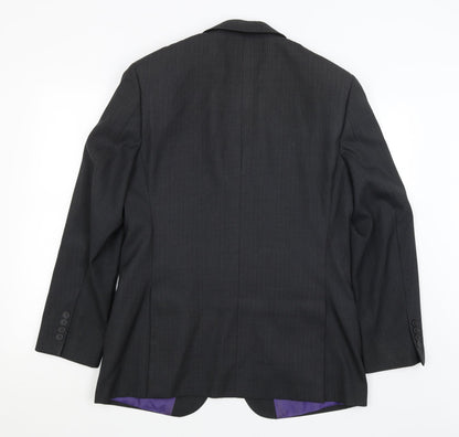 Mens UK Size L Milan Collection Regular Black Suit Jacket