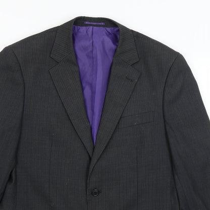Mens UK Size L Milan Collection Regular Black Suit Jacket