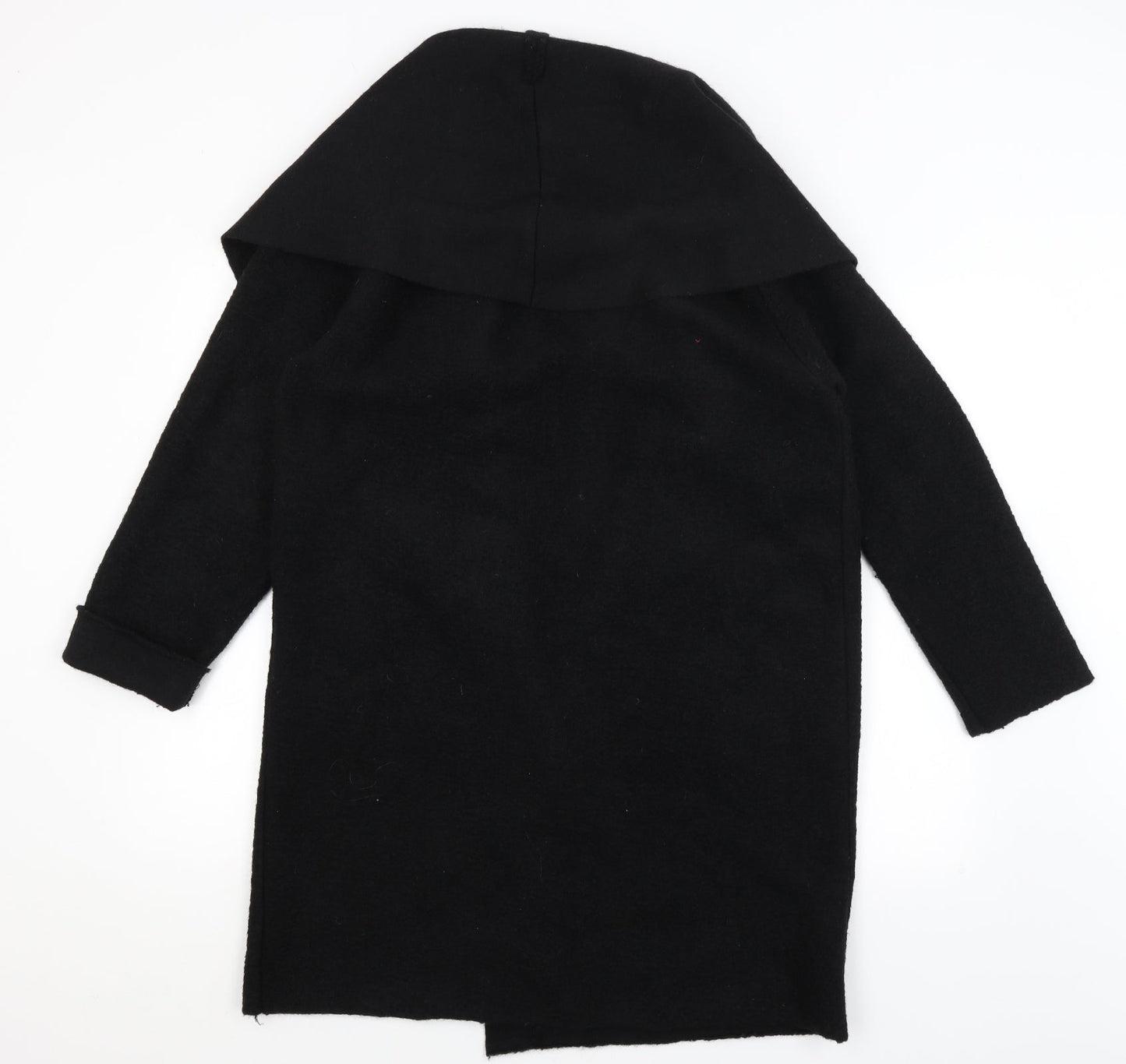 Womens UK Size M Preworn Black Overcoat