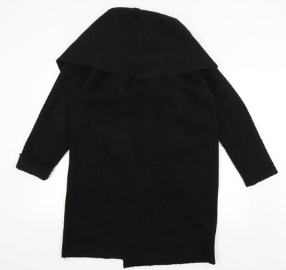 Womens UK Size M Preworn Black Overcoat