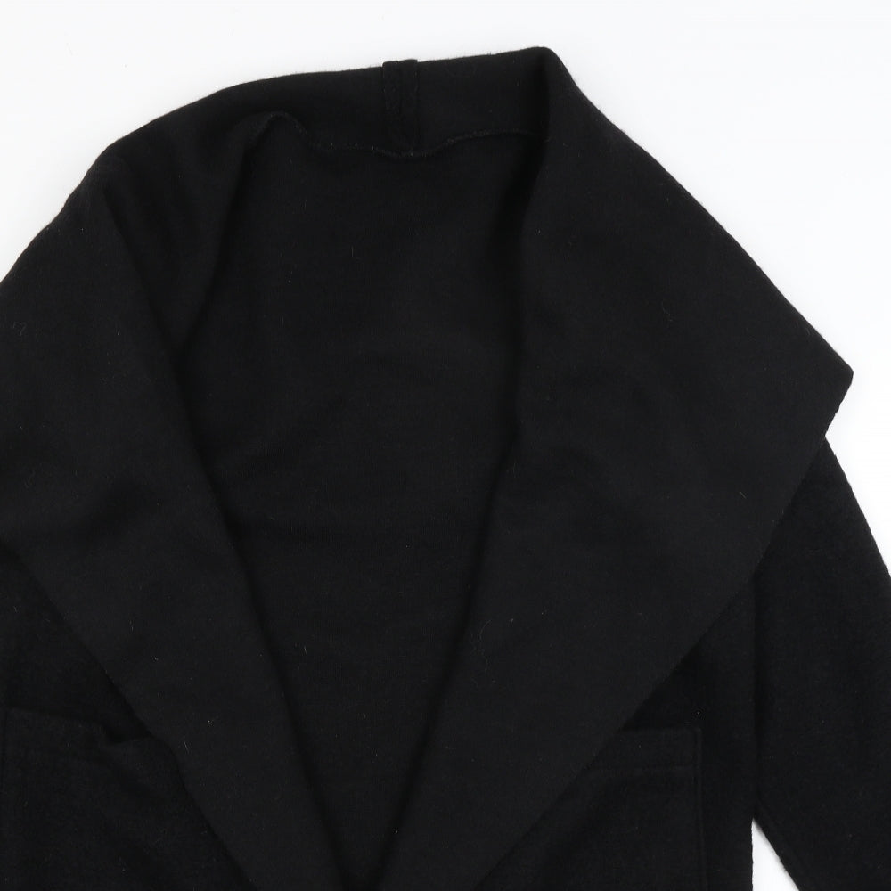 Womens UK Size M Preworn Black Overcoat