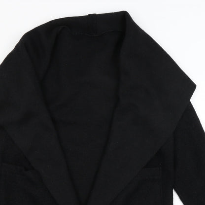 Womens UK Size M Preworn Black Overcoat
