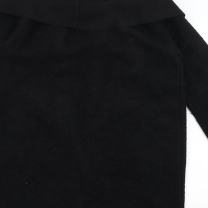 Womens UK Size M Preworn Black Overcoat