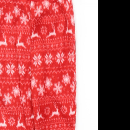 Studio Girls Red Solid  Capri Pyjama Pants Size 4-5 Years  - Christmas