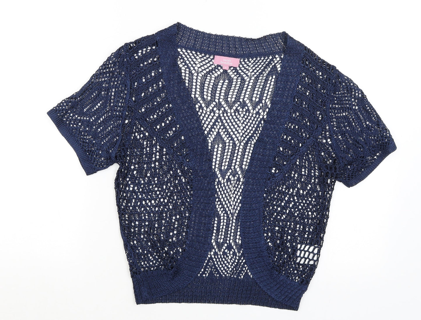 Womens UK Size M Sarah Hamilton Blue Cardigan Jumper