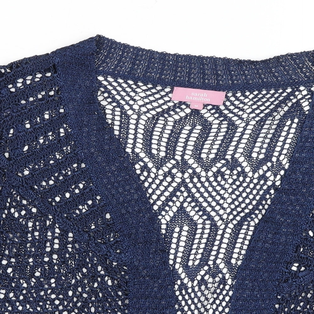 Womens UK Size M Sarah Hamilton Blue Cardigan Jumper