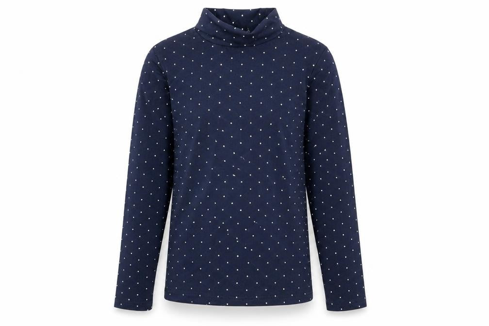 Primark Girls Blue Spotted  Basic T-Shirt Size 10-11 Years