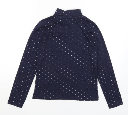 Primark Girls Blue Spotted  Basic T-Shirt Size 10-11 Years