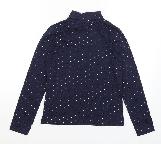 Primark Girls Blue Spotted  Basic T-Shirt Size 10-11 Years