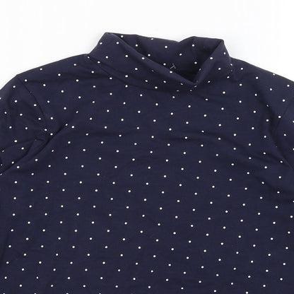 Primark Girls Blue Spotted  Basic T-Shirt Size 10-11 Years